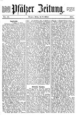 Pfälzer Zeitung Freitag 24. Februar 1871