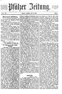 Pfälzer Zeitung Freitag 24. März 1871