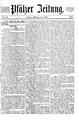 Pfälzer Zeitung Donnerstag 6. April 1871