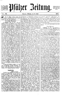 Pfälzer Zeitung Mittwoch 26. April 1871