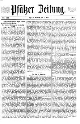 Pfälzer Zeitung Mittwoch 17. Mai 1871