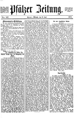 Pfälzer Zeitung Mittwoch 28. Juni 1871