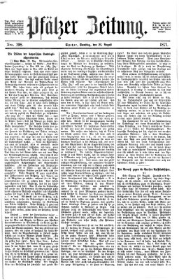 Pfälzer Zeitung Samstag 26. August 1871