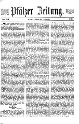 Pfälzer Zeitung Samstag 2. September 1871