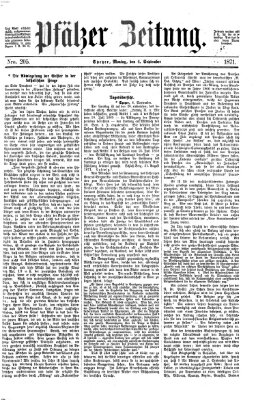 Pfälzer Zeitung Montag 4. September 1871