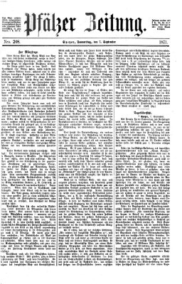 Pfälzer Zeitung Donnerstag 7. September 1871