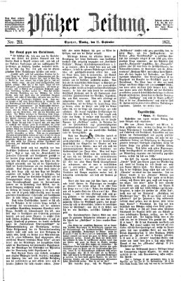 Pfälzer Zeitung Montag 11. September 1871