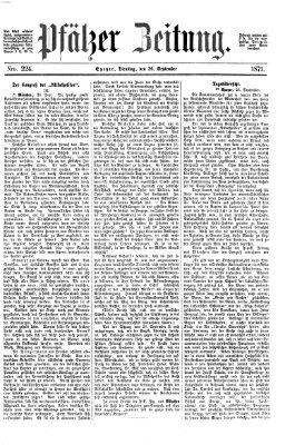 Pfälzer Zeitung Dienstag 26. September 1871