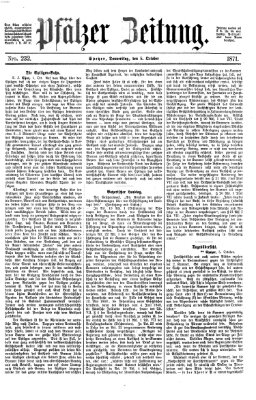 Pfälzer Zeitung Donnerstag 5. Oktober 1871