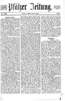 Pfälzer Zeitung Freitag 13. Oktober 1871