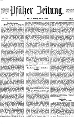 Pfälzer Zeitung Mittwoch 18. Oktober 1871