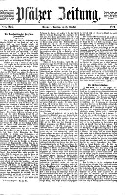 Pfälzer Zeitung Samstag 21. Oktober 1871