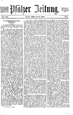 Pfälzer Zeitung Montag 23. Oktober 1871