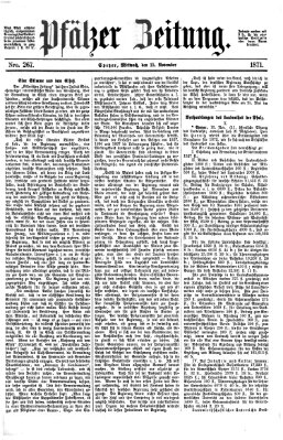 Pfälzer Zeitung Mittwoch 15. November 1871