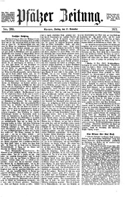 Pfälzer Zeitung Freitag 17. November 1871