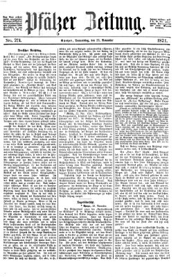 Pfälzer Zeitung Donnerstag 23. November 1871