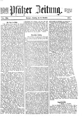 Pfälzer Zeitung Samstag 16. Dezember 1871