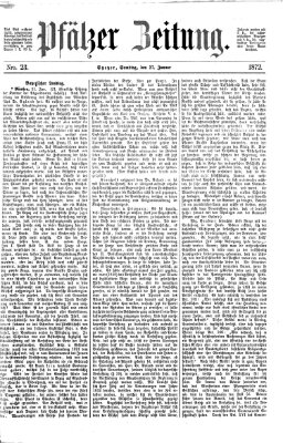 Pfälzer Zeitung Samstag 27. Januar 1872