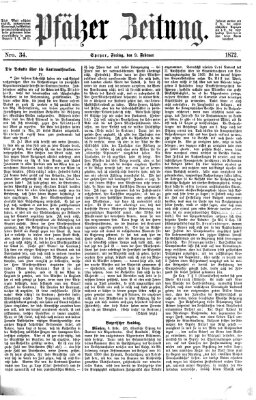 Pfälzer Zeitung Freitag 9. Februar 1872