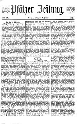 Pfälzer Zeitung Freitag 23. Februar 1872