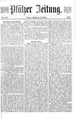 Pfälzer Zeitung Montag 26. Februar 1872