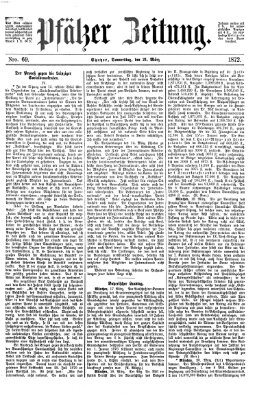 Pfälzer Zeitung Donnerstag 21. März 1872