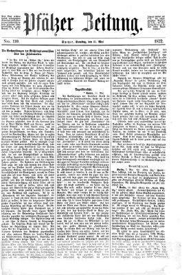 Pfälzer Zeitung Samstag 11. Mai 1872