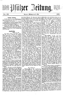Pfälzer Zeitung Mittwoch 15. Mai 1872