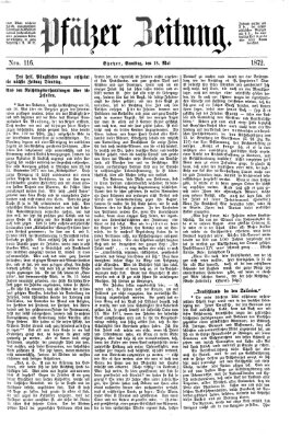 Pfälzer Zeitung Samstag 18. Mai 1872