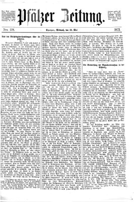 Pfälzer Zeitung Mittwoch 22. Mai 1872