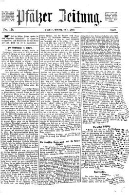 Pfälzer Zeitung Samstag 1. Juni 1872