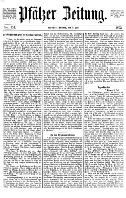 Pfälzer Zeitung Mittwoch 3. Juli 1872