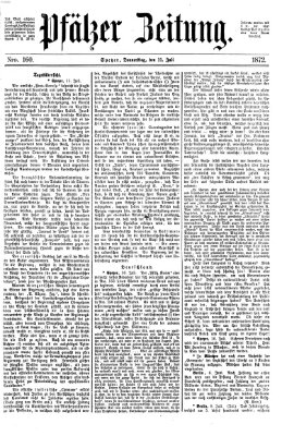 Pfälzer Zeitung Donnerstag 11. Juli 1872