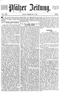 Pfälzer Zeitung Mittwoch 17. Juli 1872