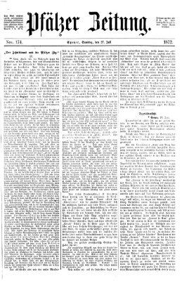 Pfälzer Zeitung Samstag 27. Juli 1872