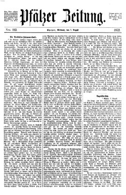 Pfälzer Zeitung Mittwoch 7. August 1872