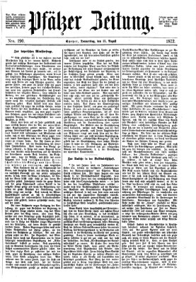 Pfälzer Zeitung Donnerstag 15. August 1872