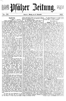 Pfälzer Zeitung Montag 16. September 1872