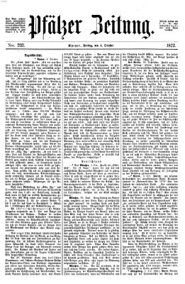 Pfälzer Zeitung Freitag 4. Oktober 1872