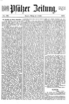 Pfälzer Zeitung Montag 7. Oktober 1872