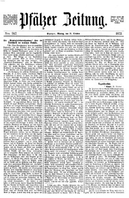 Pfälzer Zeitung Montag 21. Oktober 1872