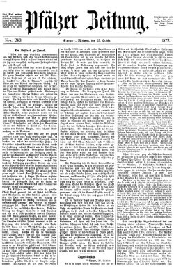 Pfälzer Zeitung Mittwoch 23. Oktober 1872