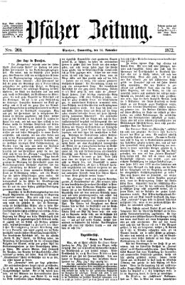 Pfälzer Zeitung Donnerstag 14. November 1872