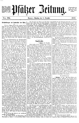 Pfälzer Zeitung Samstag 14. Dezember 1872