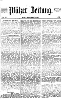 Pfälzer Zeitung Montag 23. Dezember 1872