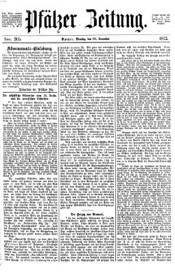 Pfälzer Zeitung Montag 30. Dezember 1872