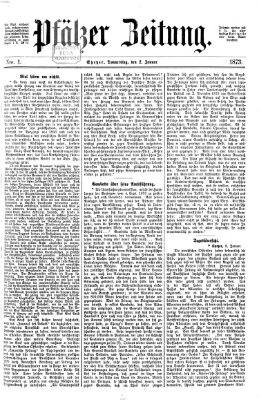 Pfälzer Zeitung Donnerstag 2. Januar 1873