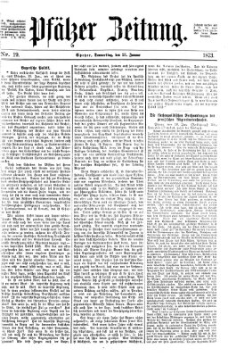Pfälzer Zeitung Donnerstag 23. Januar 1873