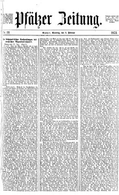 Pfälzer Zeitung Samstag 8. Februar 1873