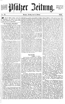 Pfälzer Zeitung Freitag 28. Februar 1873